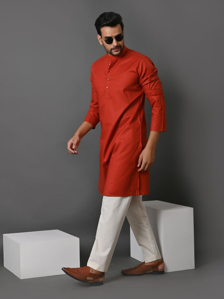 Solid Maroon Kurta Set