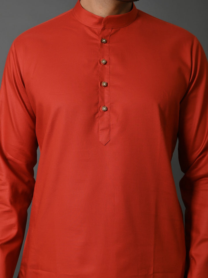 Solid Maroon Kurta Set