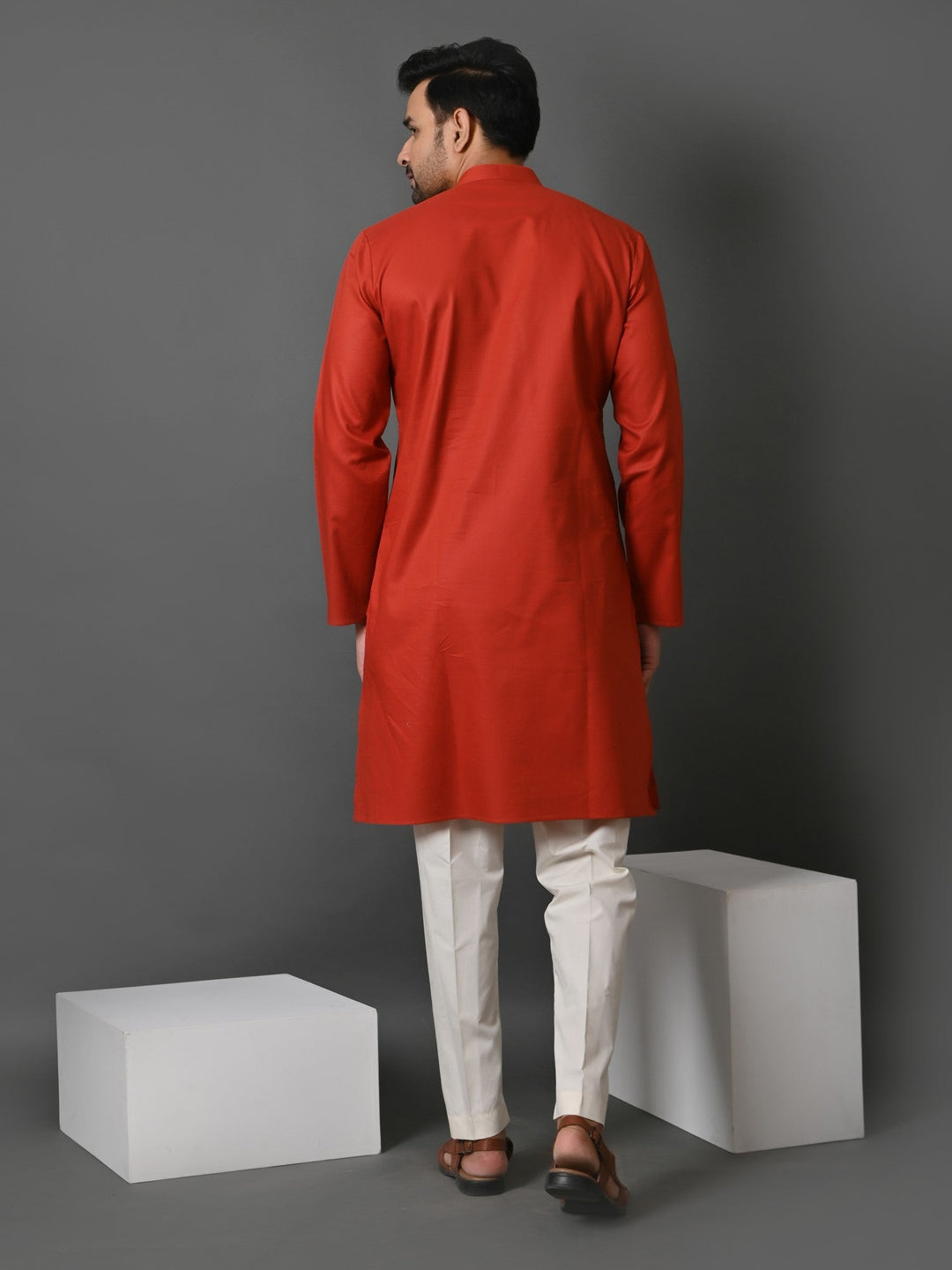 Solid Maroon Kurta Set