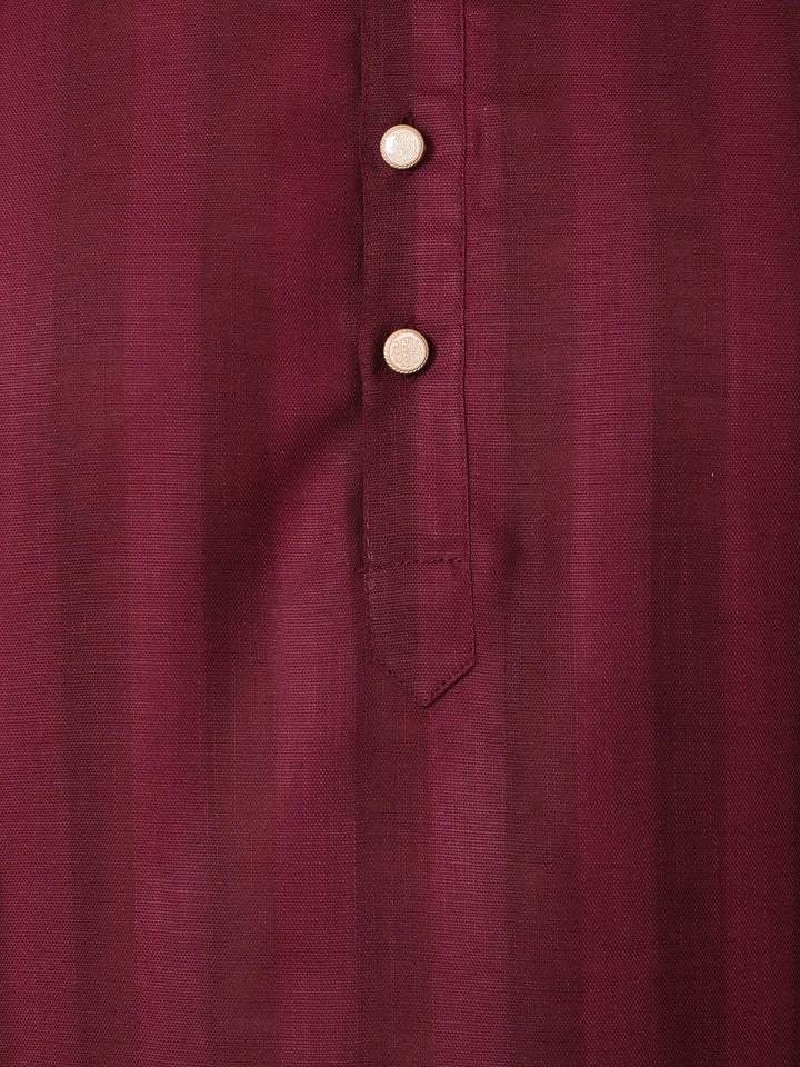 Striped Wine Kurta Set