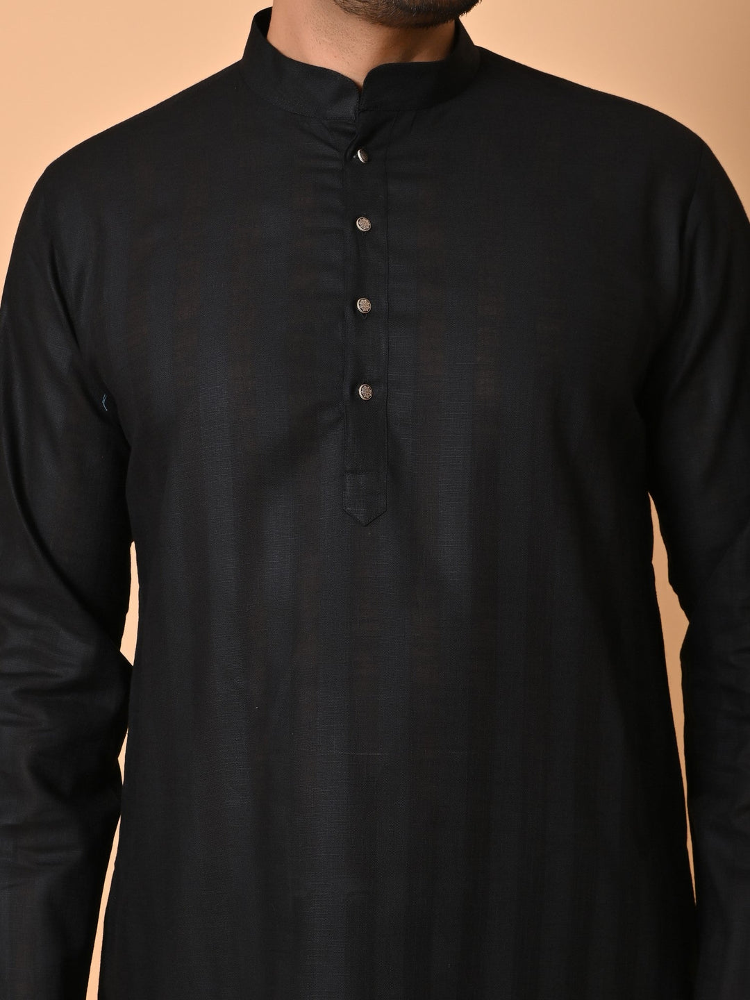 Striped Black Kurta Set