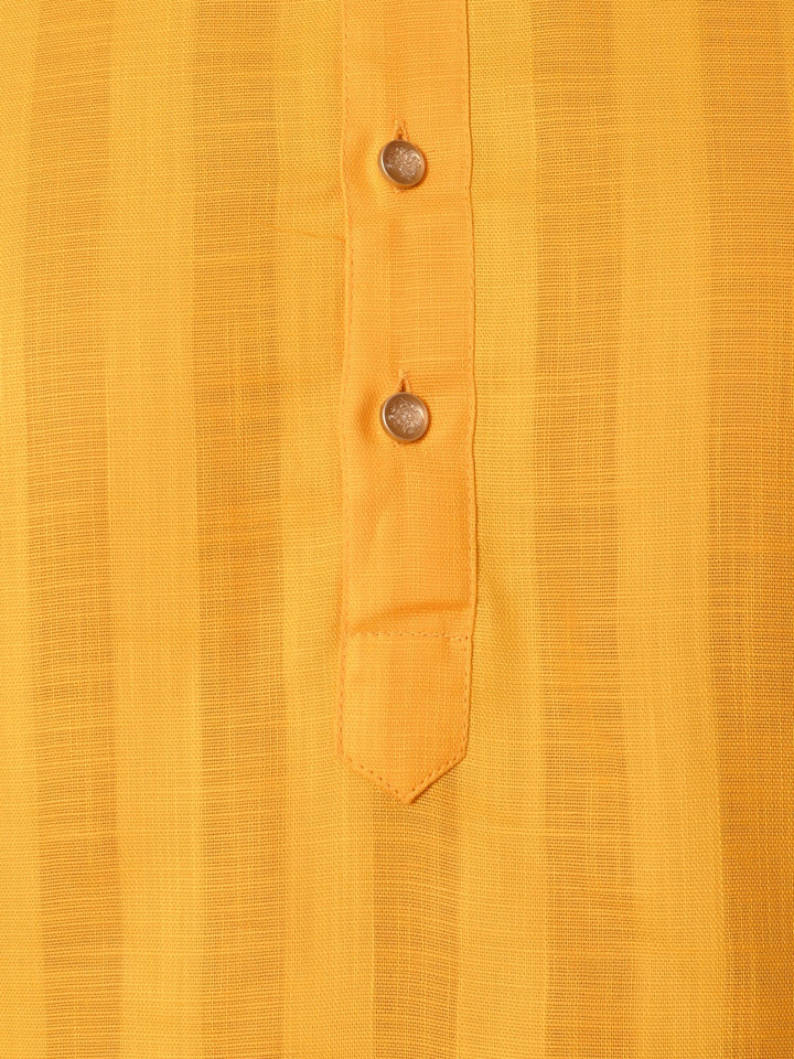 Striped Mustard Kurta Set