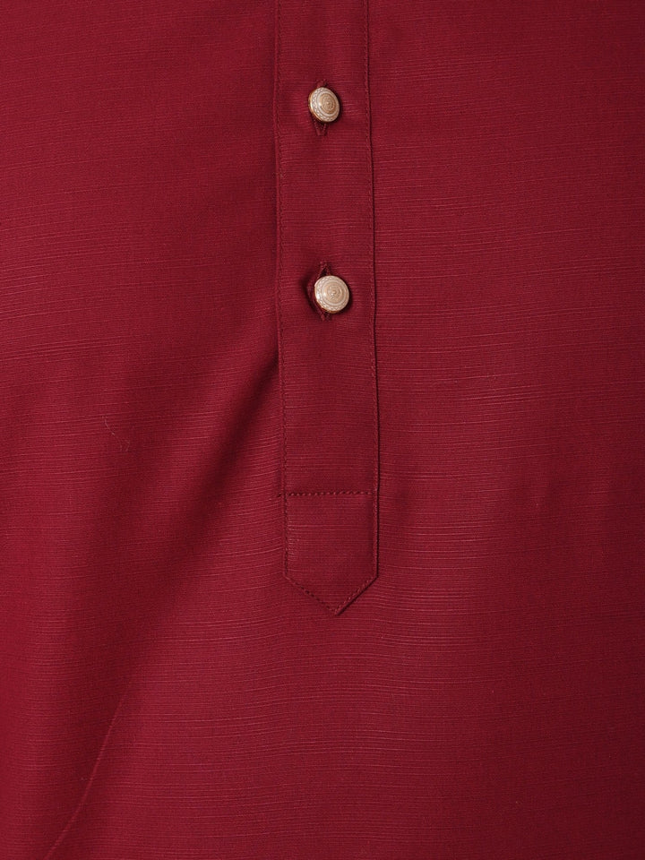 Solid Maroon Kurta Set