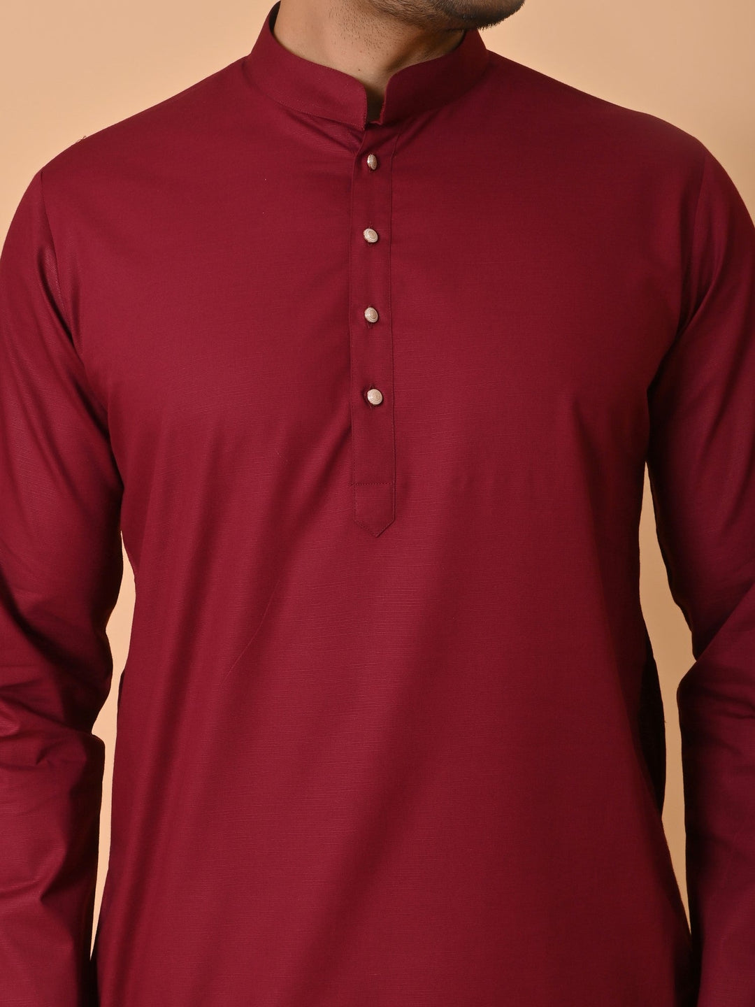 Solid Maroon Kurta Set