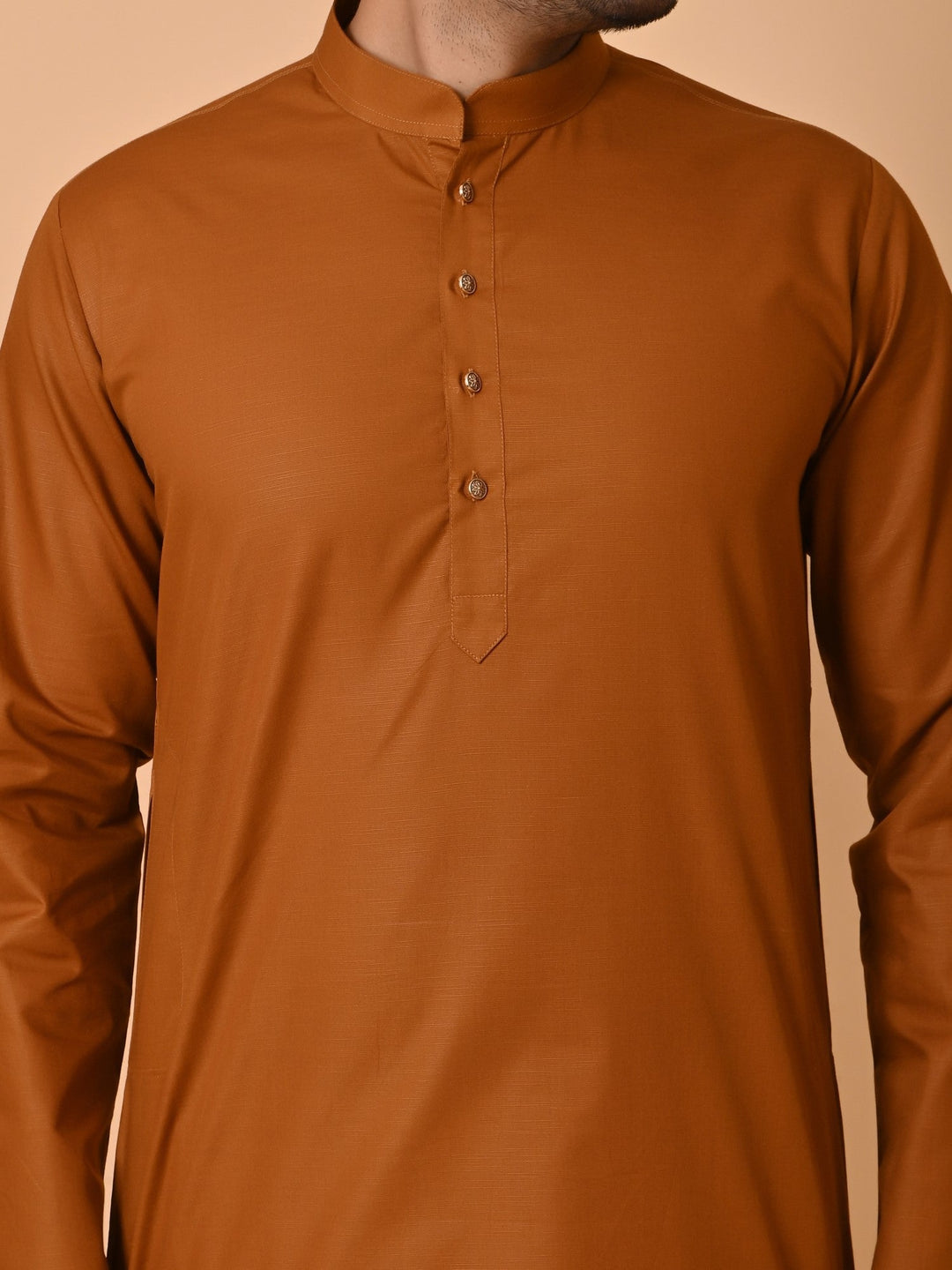 Solid Brown Kurta Set