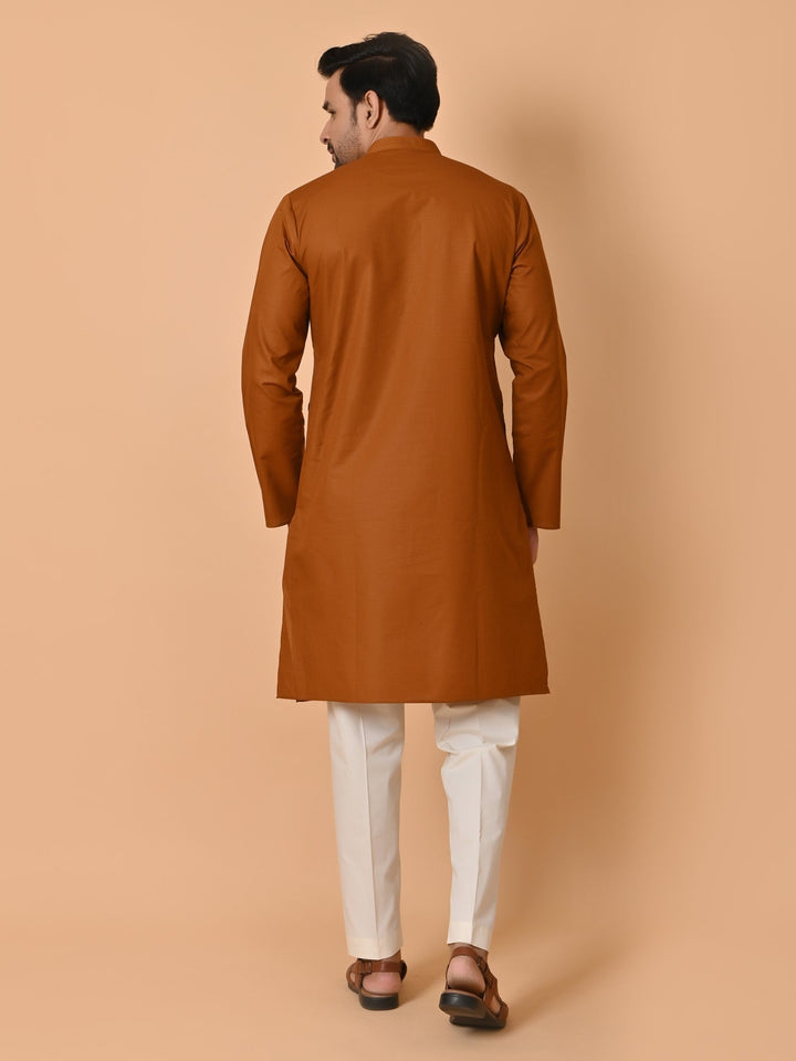 Solid Brown Kurta Set