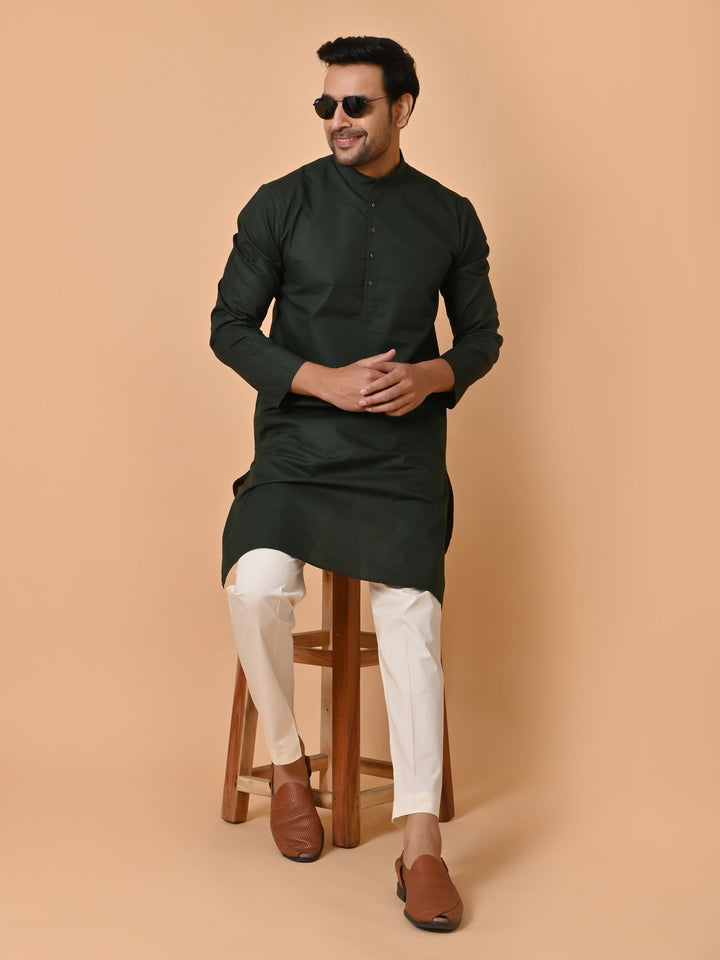 Solid Green Kurta Set