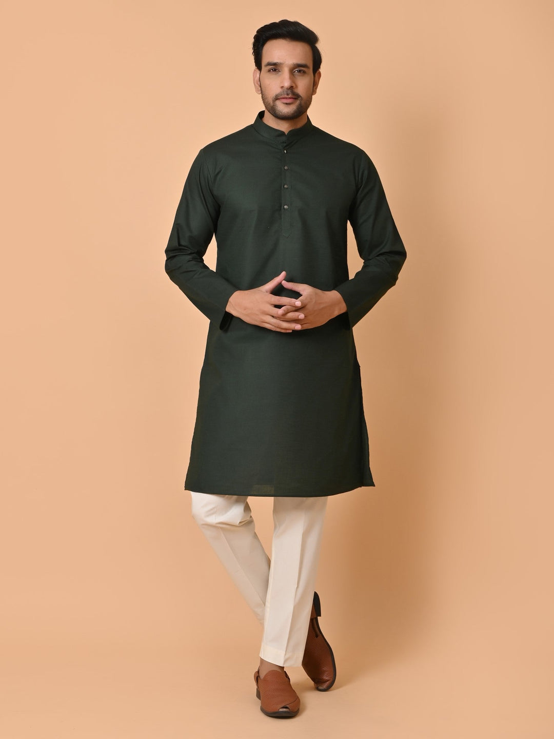 Solid Green Kurta Set