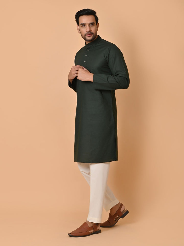 Solid Green Kurta Set