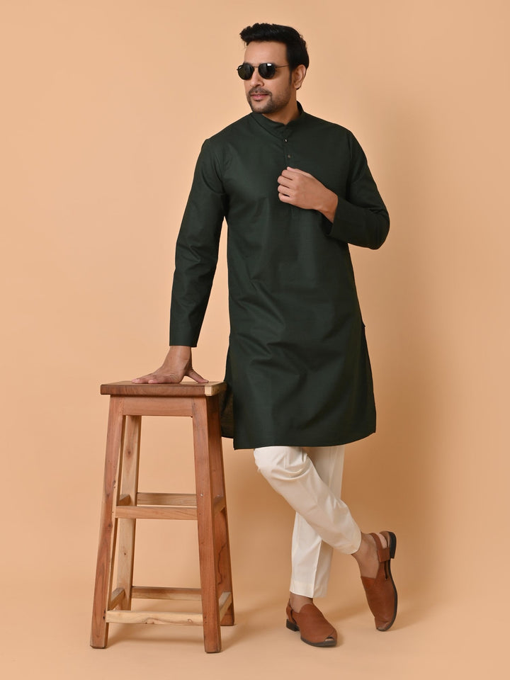 Solid Green Kurta Set