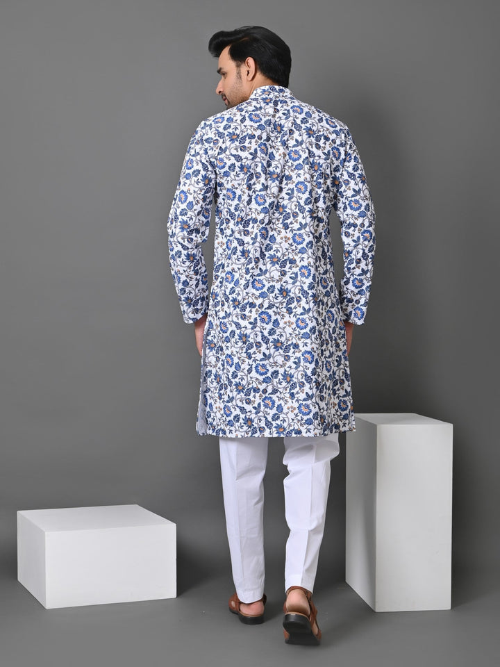 Floral White Kurta Set