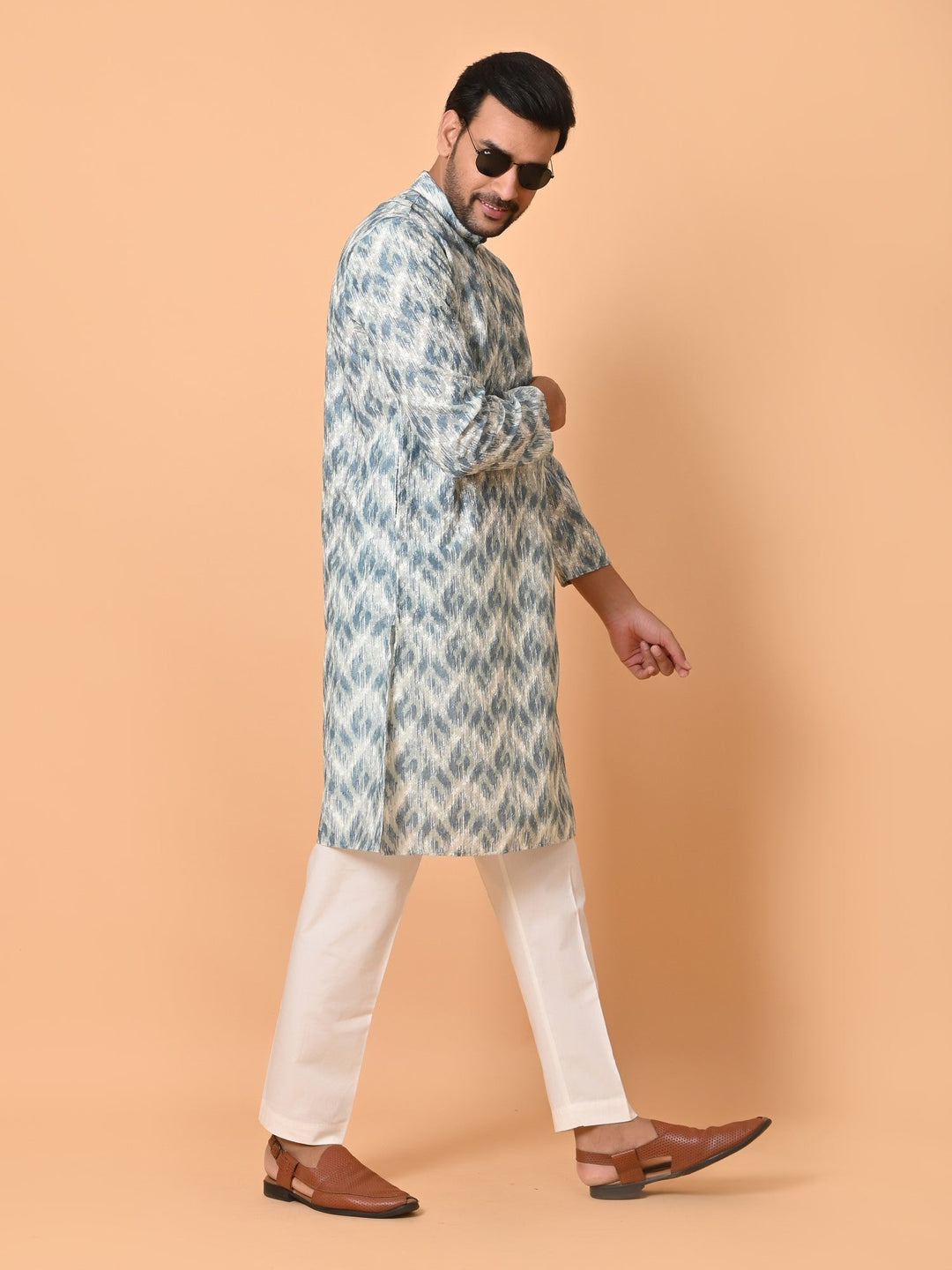 Chikan Green Kurta Set