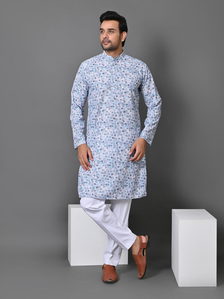 Floral Blue Kurta Set