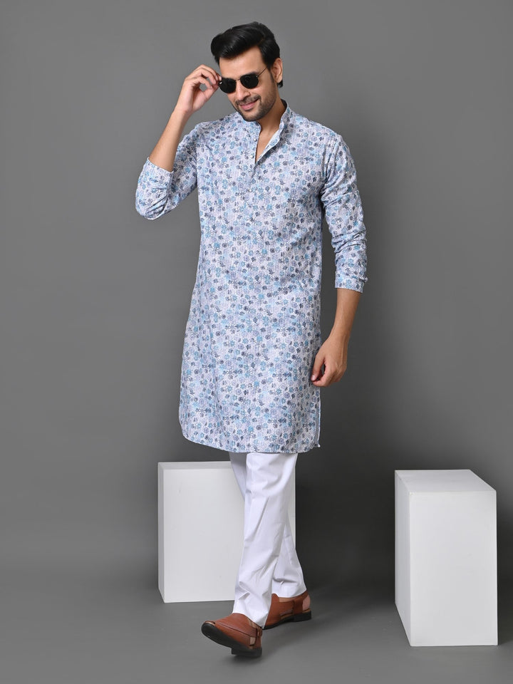 Floral Blue Kurta Set