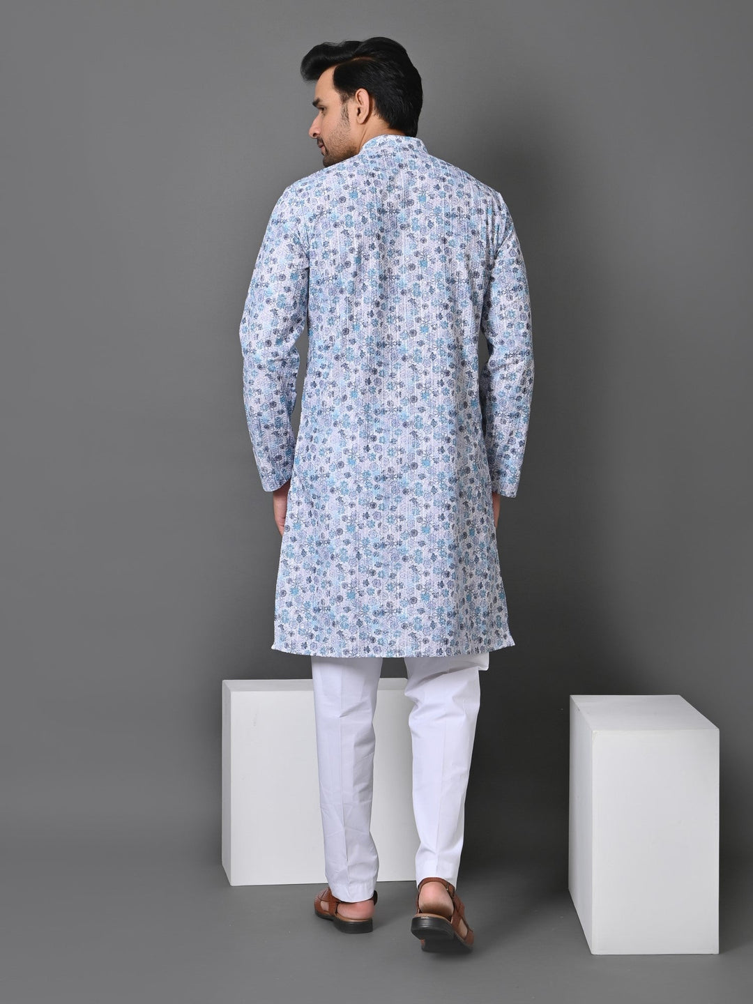 Floral Blue Kurta Set