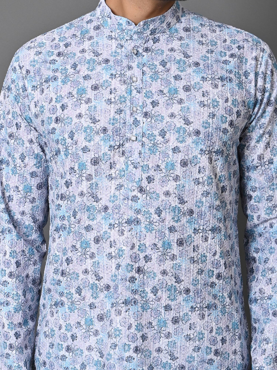 Floral Blue Kurta Set