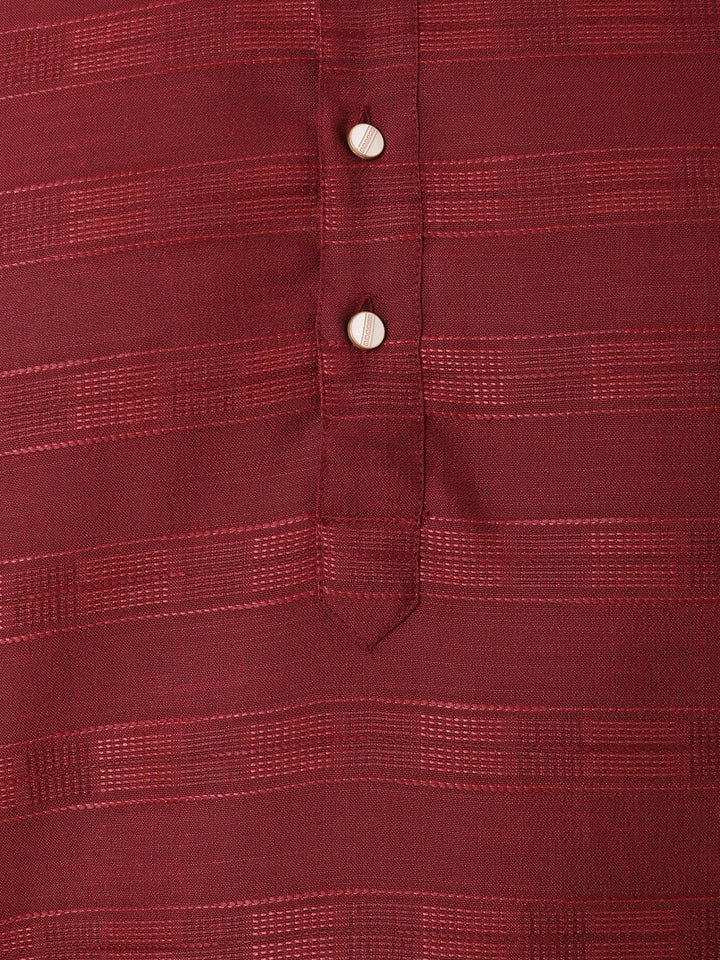 Striped Wine Kurta Set