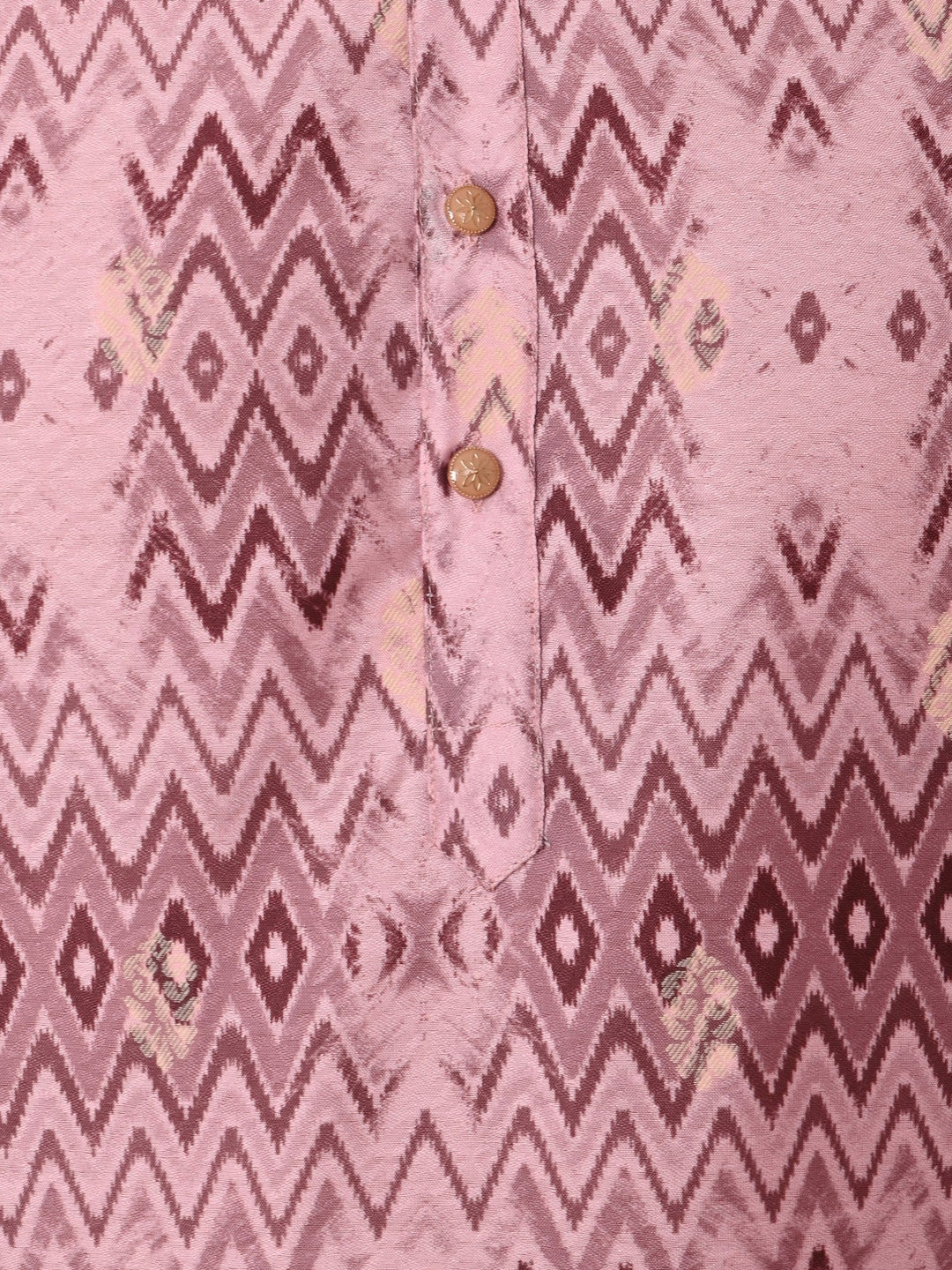 Geometric Pink Kurta Set