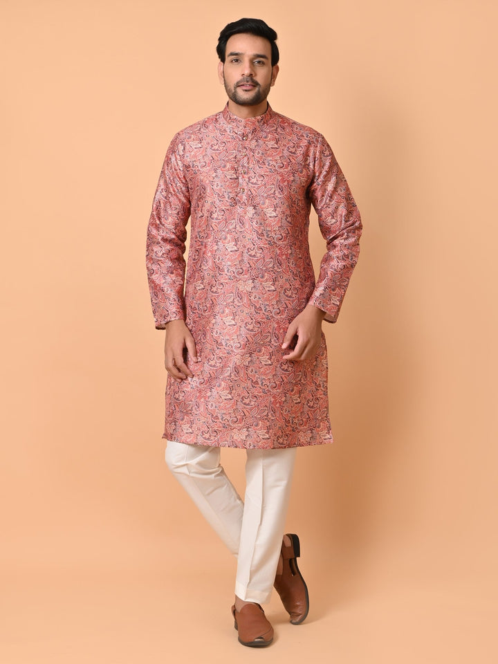 Paisley Red Kurta Set