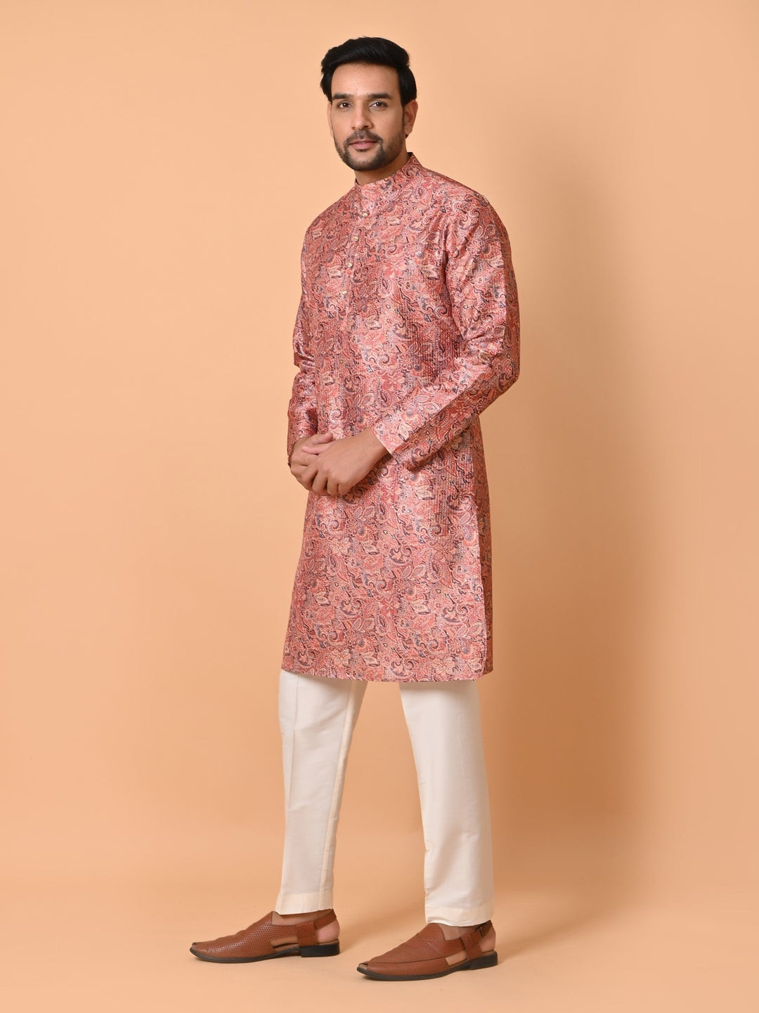 Paisley Red Kurta Set