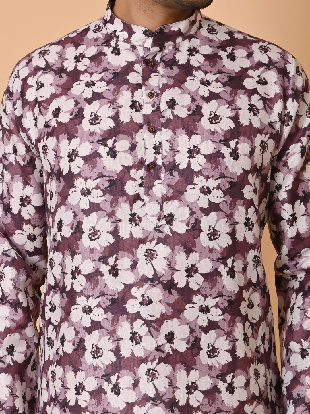 Floral Purple Kurta Set