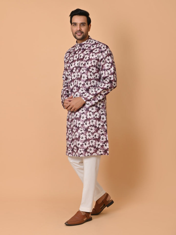 Floral Purple Kurta Set