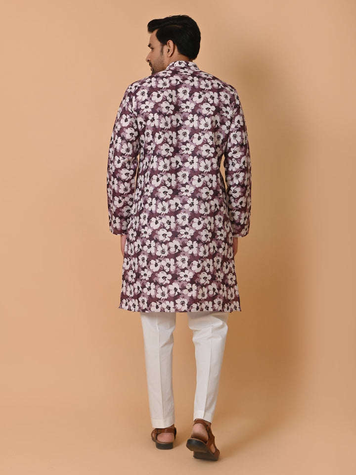 Floral Purple Kurta Set