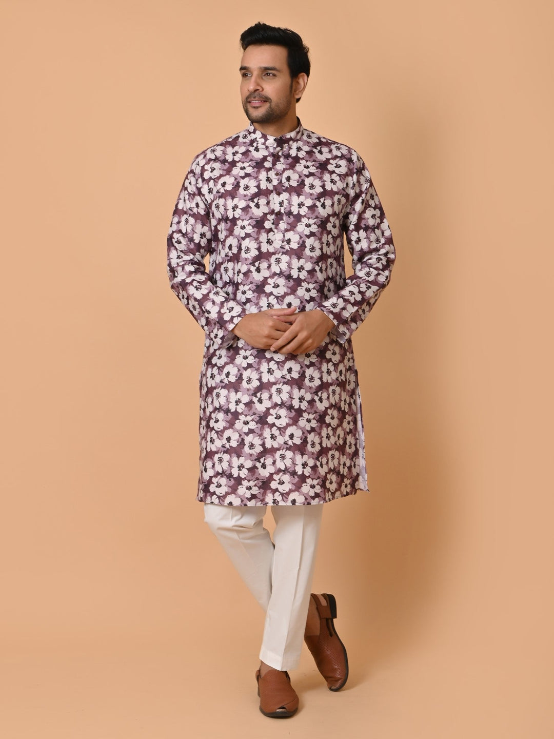 Floral Purple Kurta Set