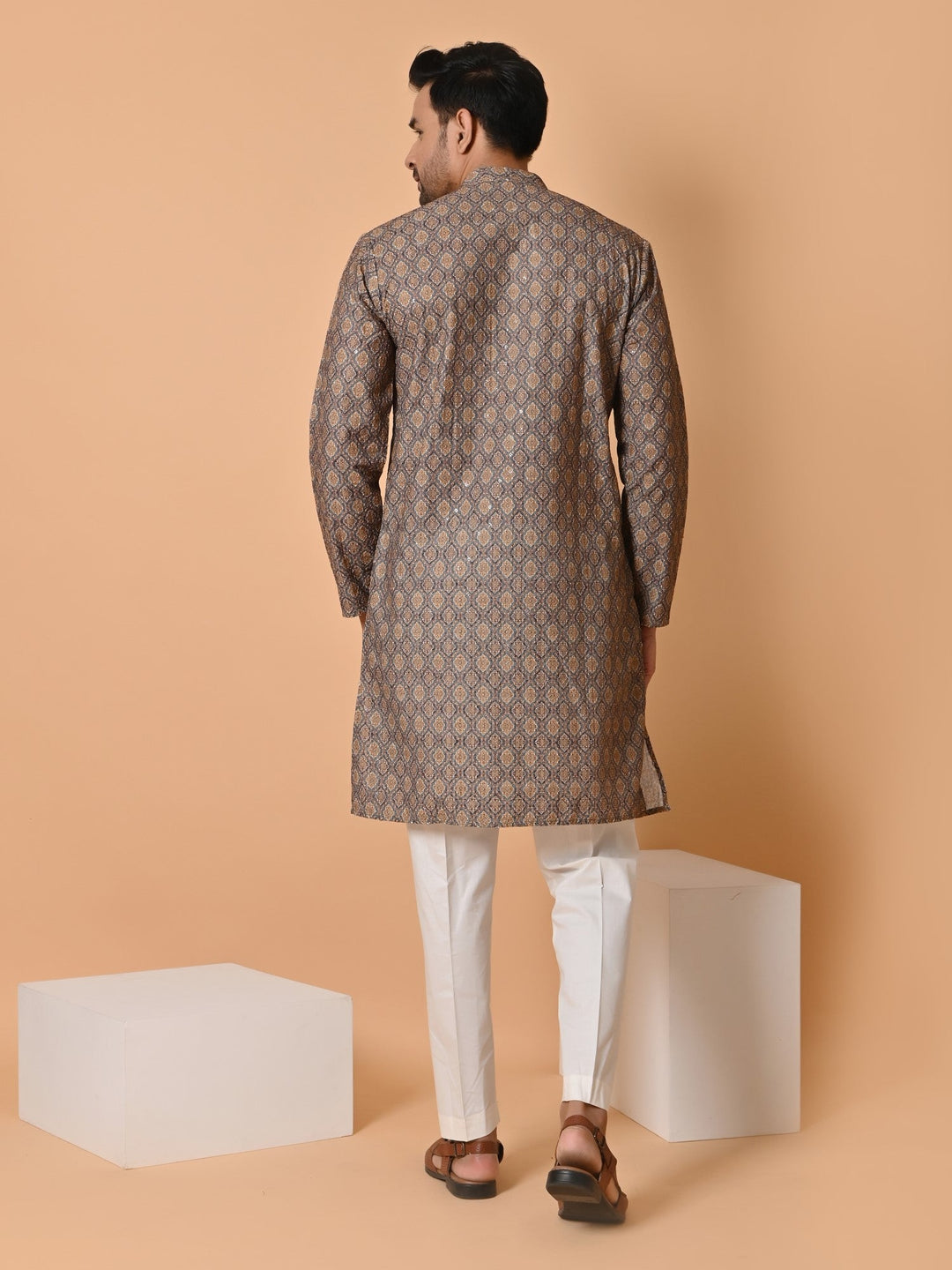 Chikan Grey Kurta Set