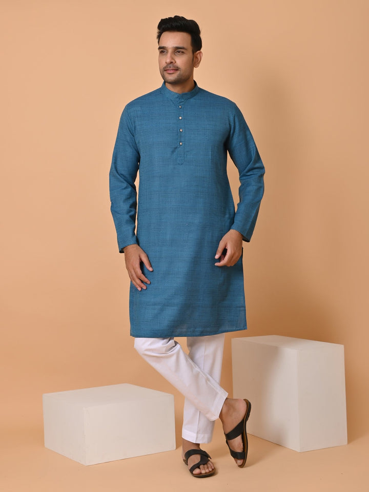 Solid Blue Kurta Set