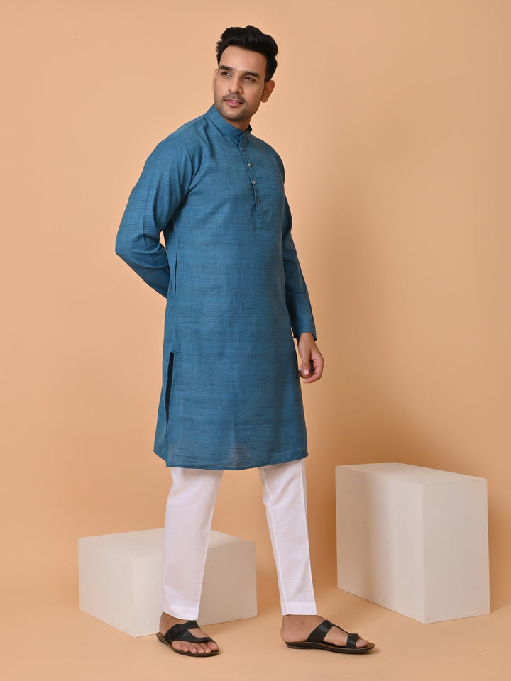 Solid Blue Kurta Set