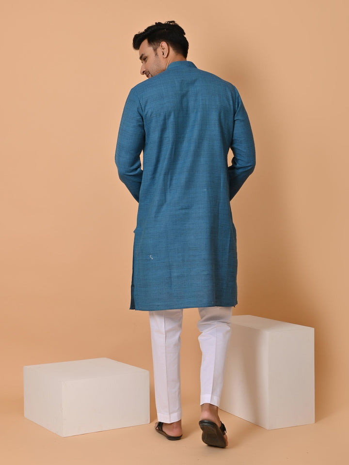 Solid Blue Kurta Set