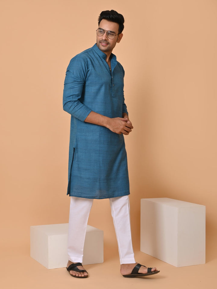 Solid Blue Kurta Set
