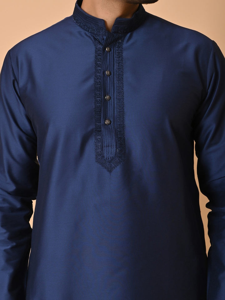 Solid Navy Blue Kurta Set