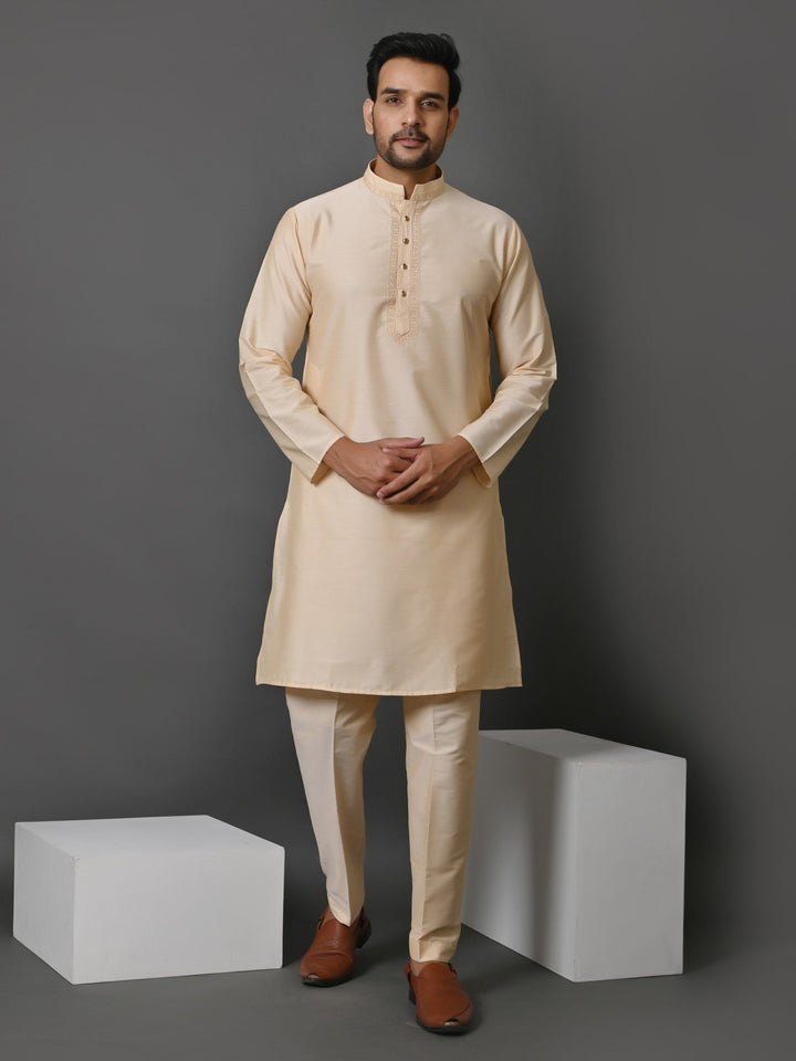 Solid Gold Kurta Set