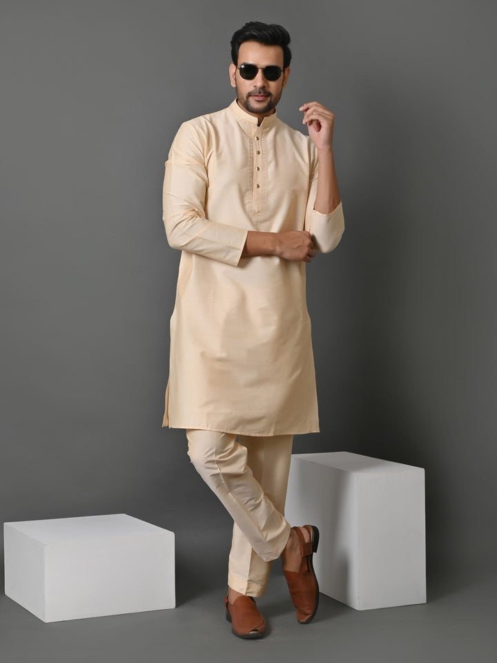 Solid Gold Kurta Set