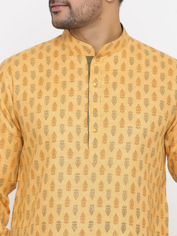 Ethnic Motifs Mustard Kurta Set