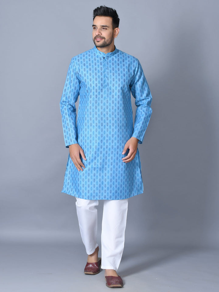 Ethnic Motifs Blue Kurta Set