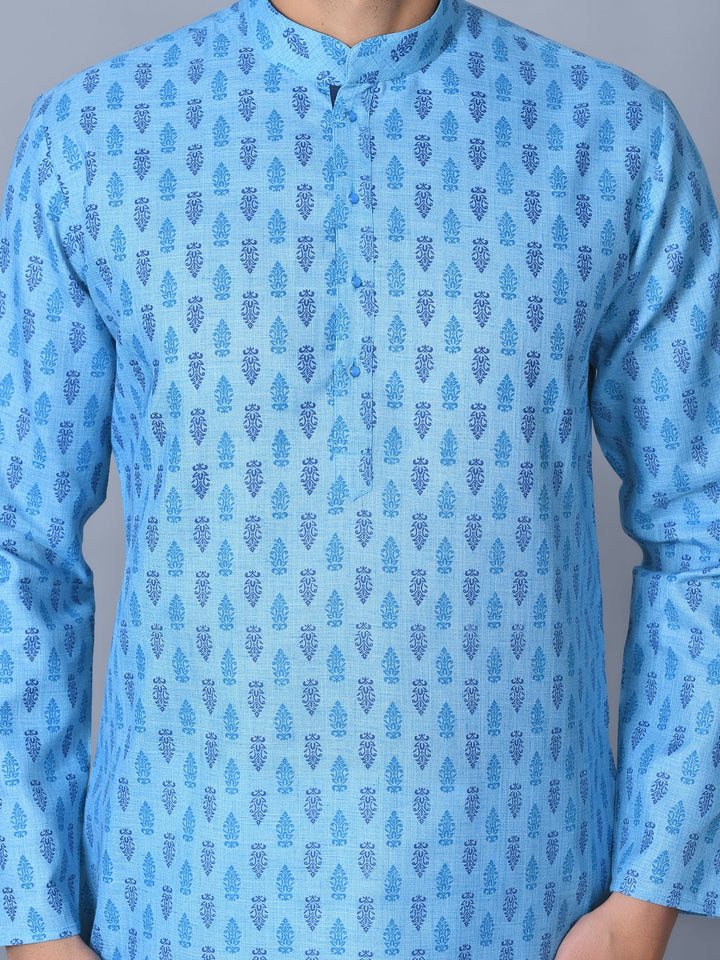 Ethnic Motifs Blue Kurta Set