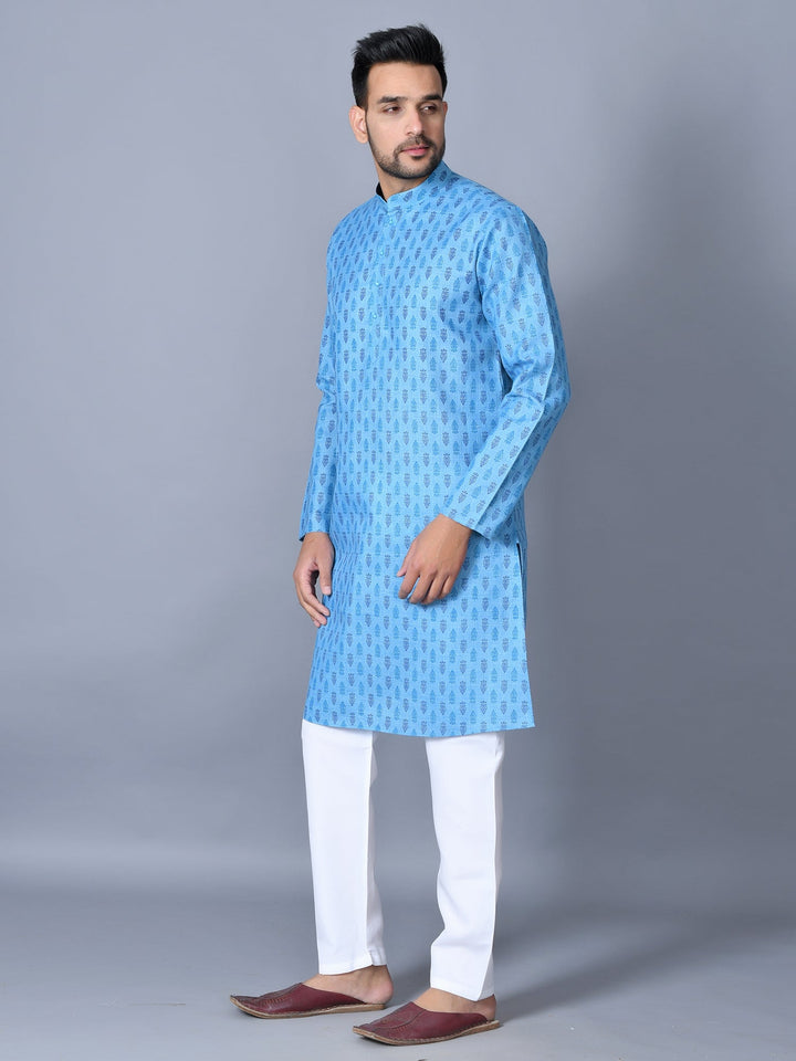Ethnic Motifs Blue Kurta Set