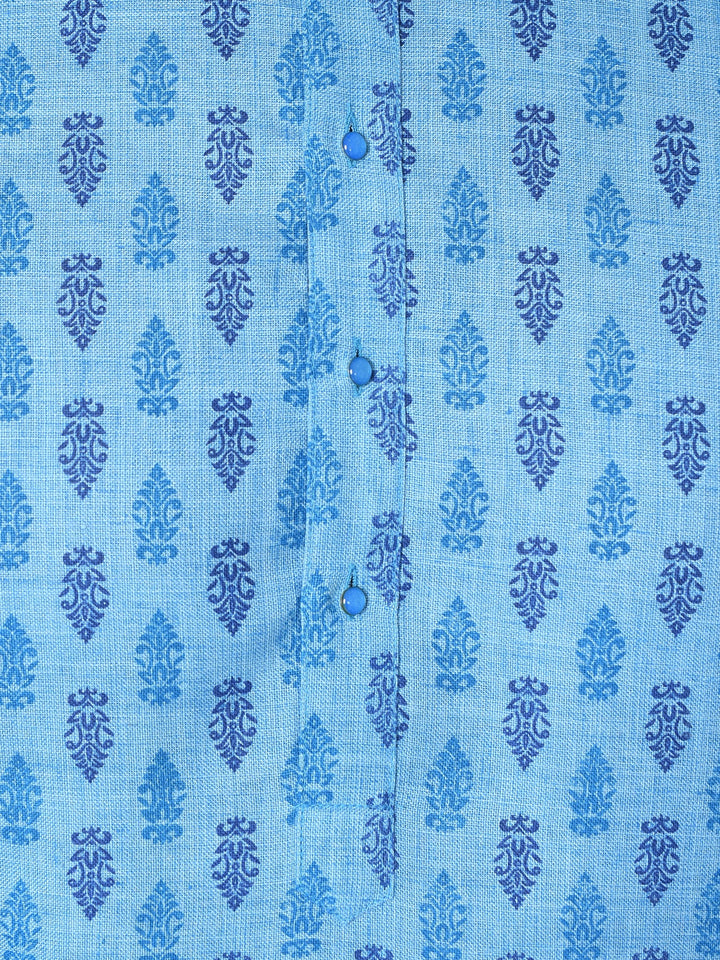 Ethnic Motifs Blue Kurta Set