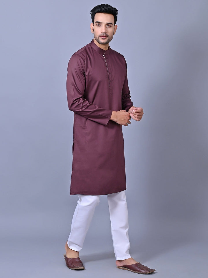 Solid Burgundy Kurta Set