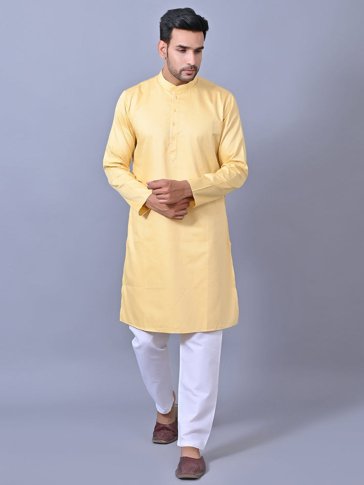 Solid Yellow Kurta Set