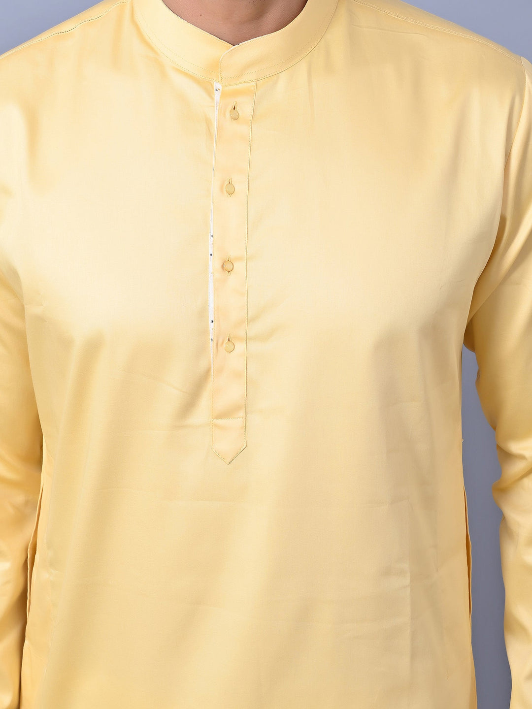 Solid Yellow Kurta Set