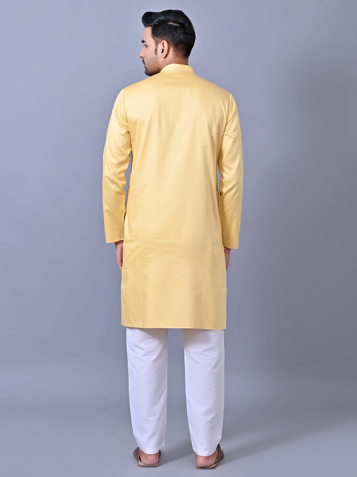Solid Yellow Kurta Set