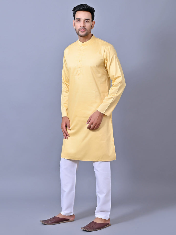 Solid Yellow Kurta Set