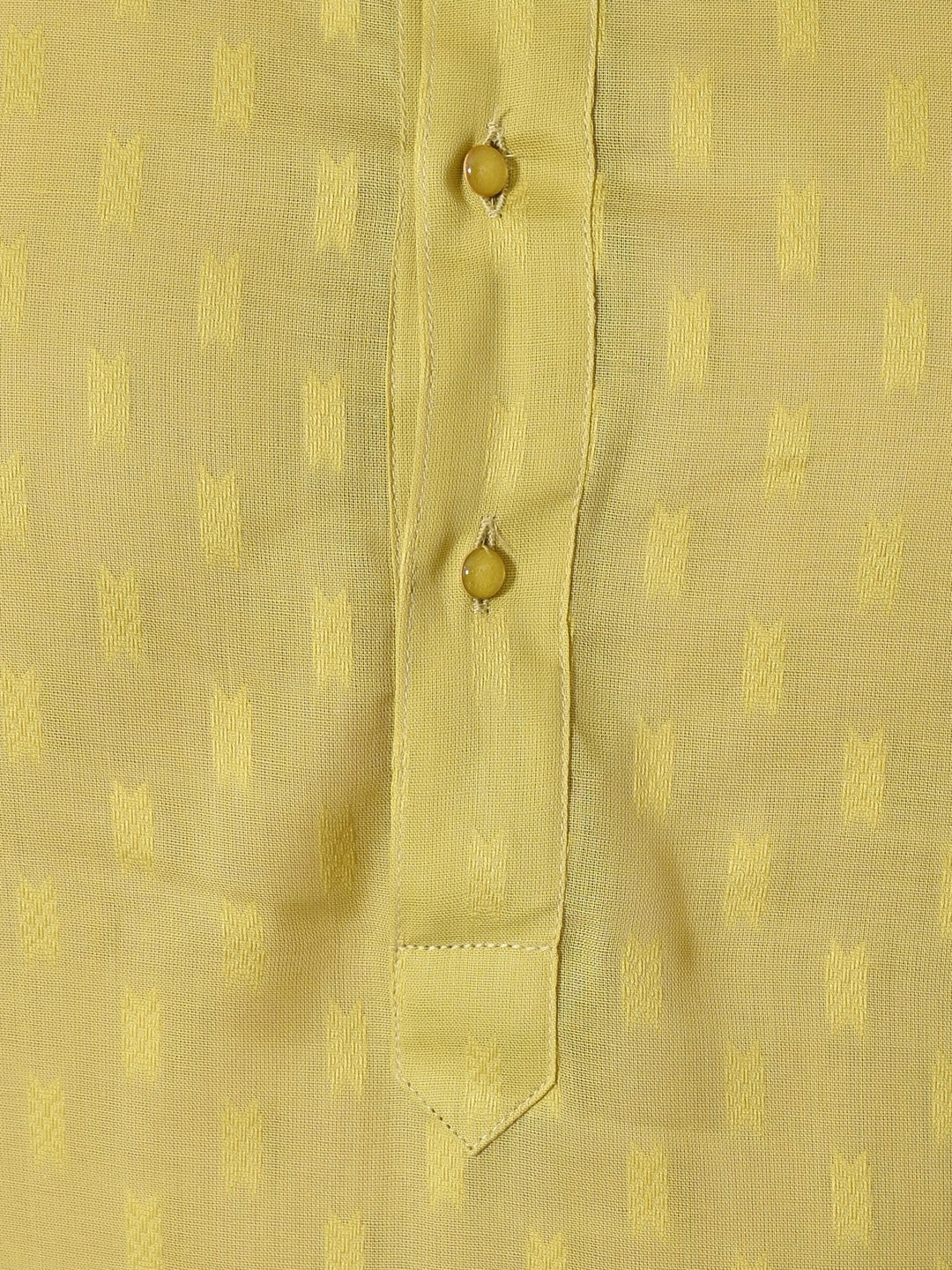 Textured Yellow Kurta Set