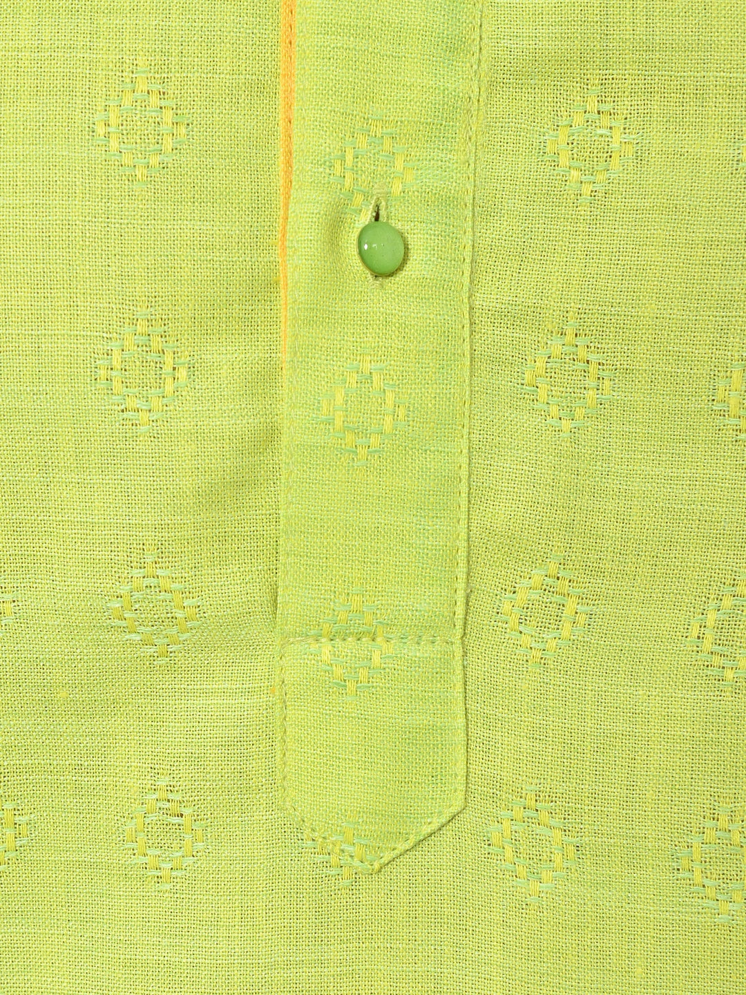 Self Design Lime Green Kurta Set