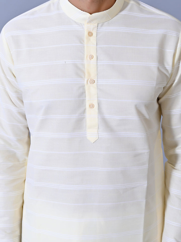 Striped Yellow Kurta Set