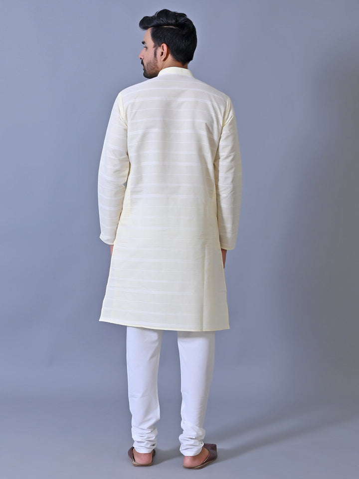Striped Yellow Kurta Set